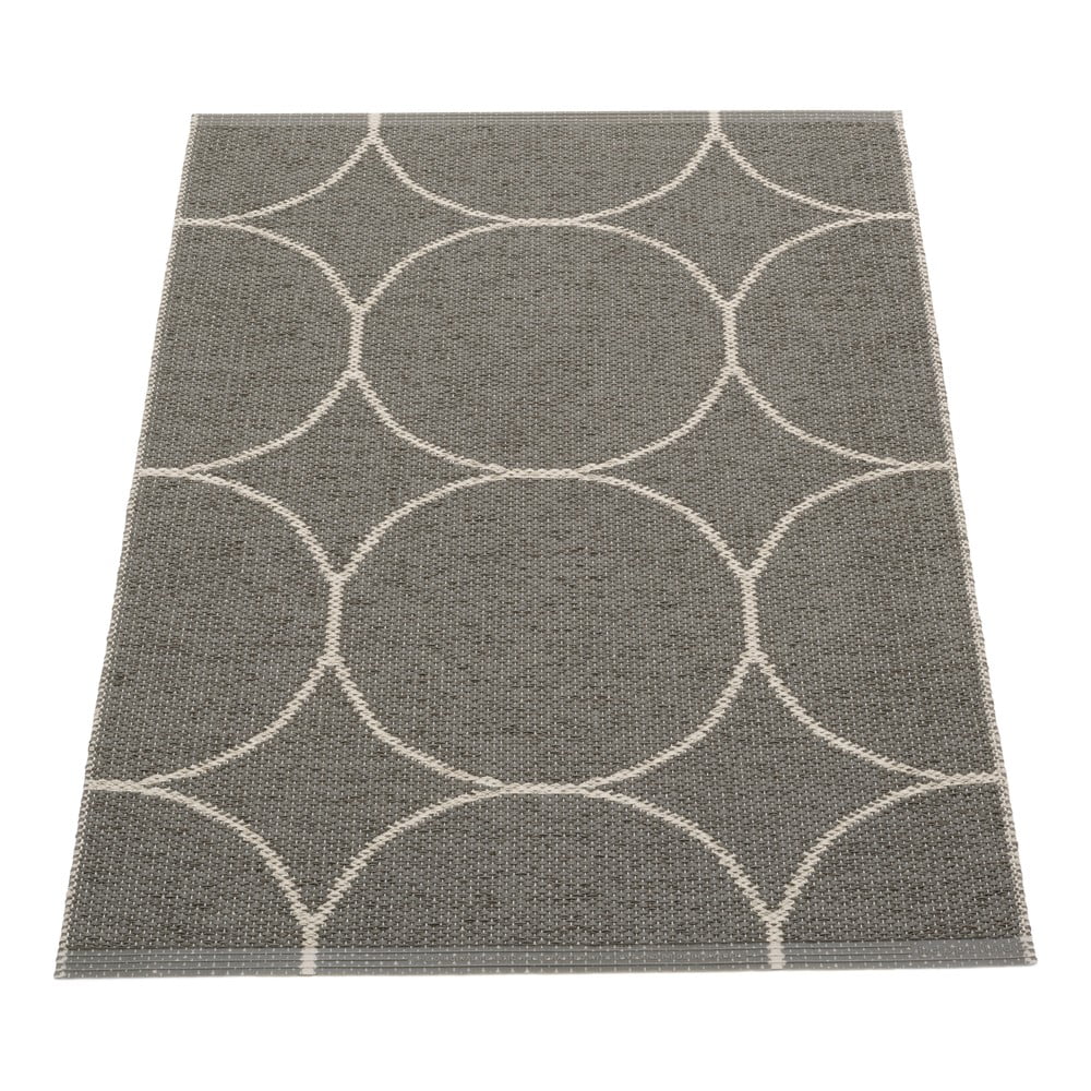Sötétszürke kültéri-beltéri szőnyeg 70x100 cm Boo Charcoal Linen – Pappelina