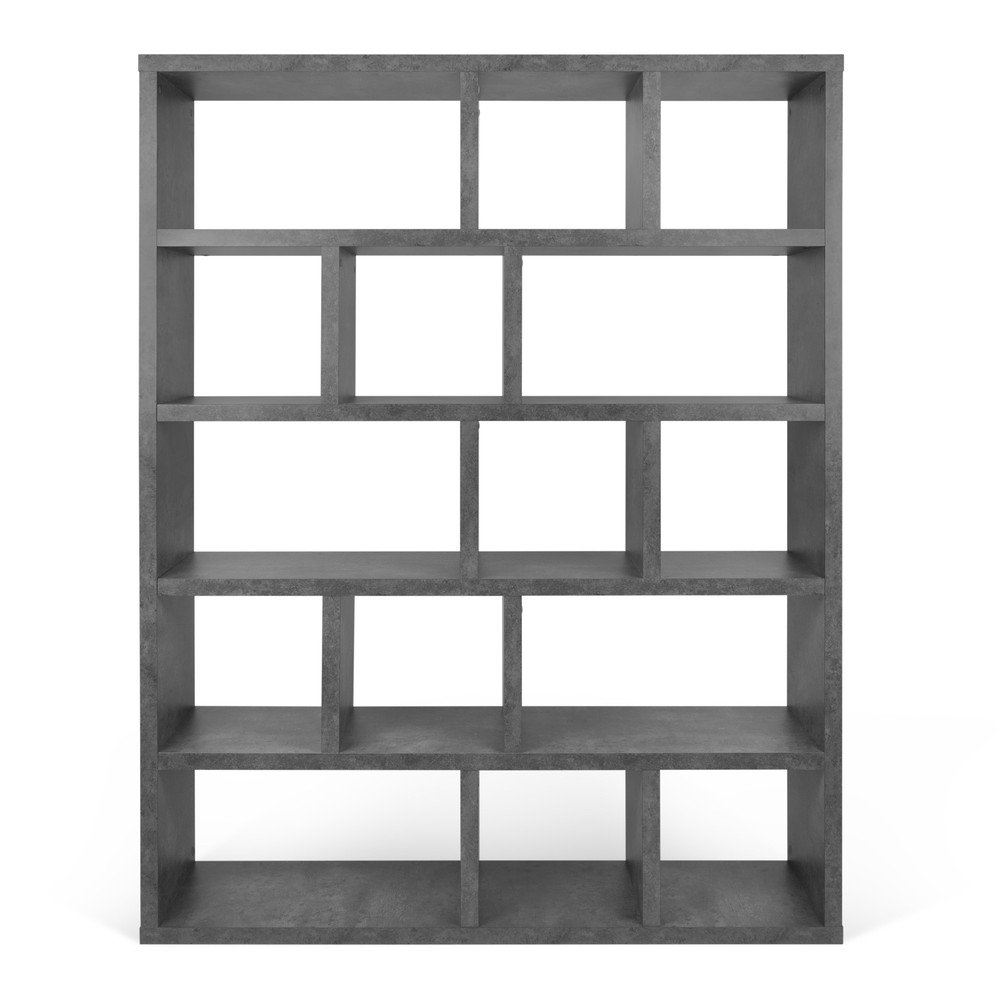 Szürke könyvespolc beton dekorral 150x198 cm Berlin – TemaHome