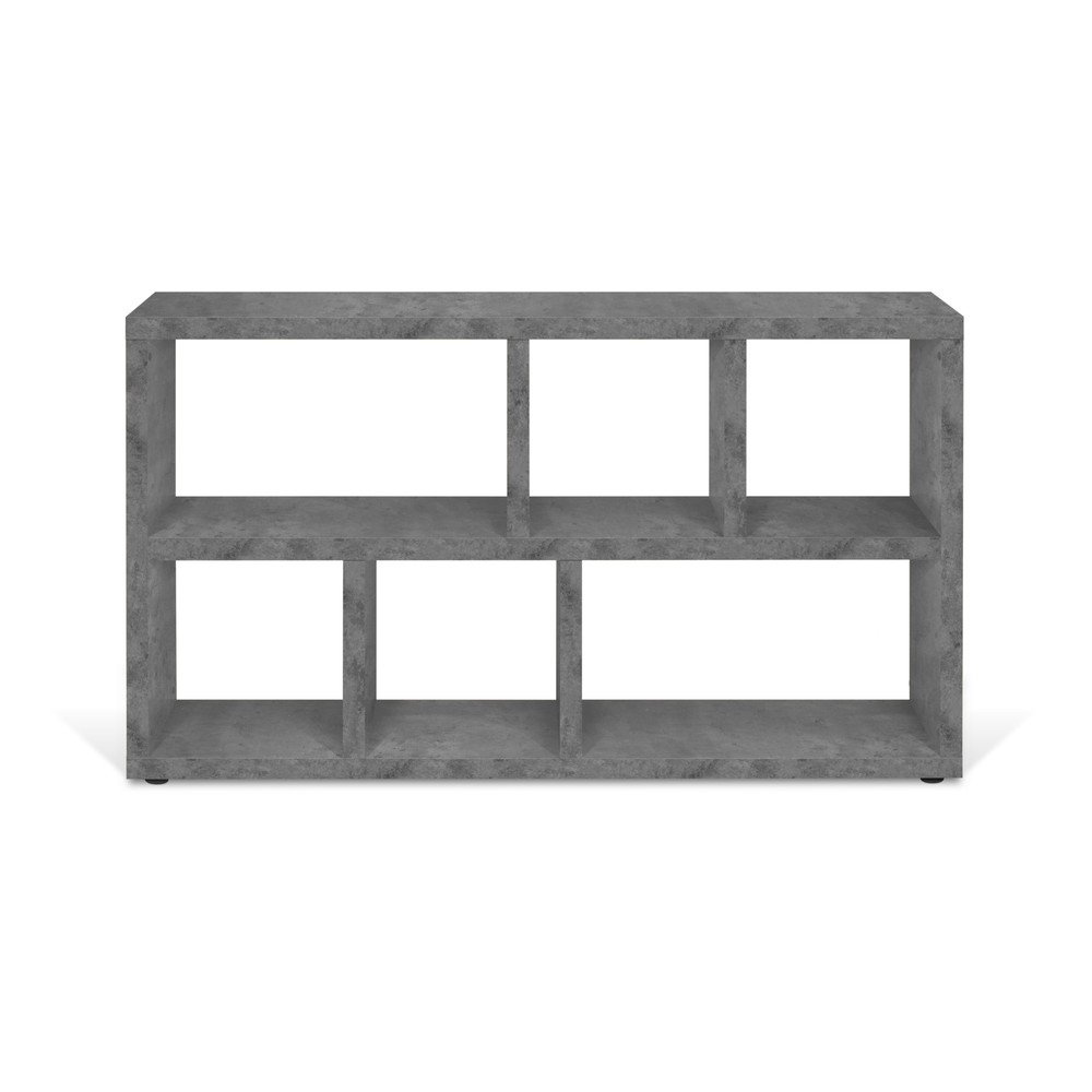 Szürke könyvespolc beton dekorral 150x83 cm Berlin – TemaHome