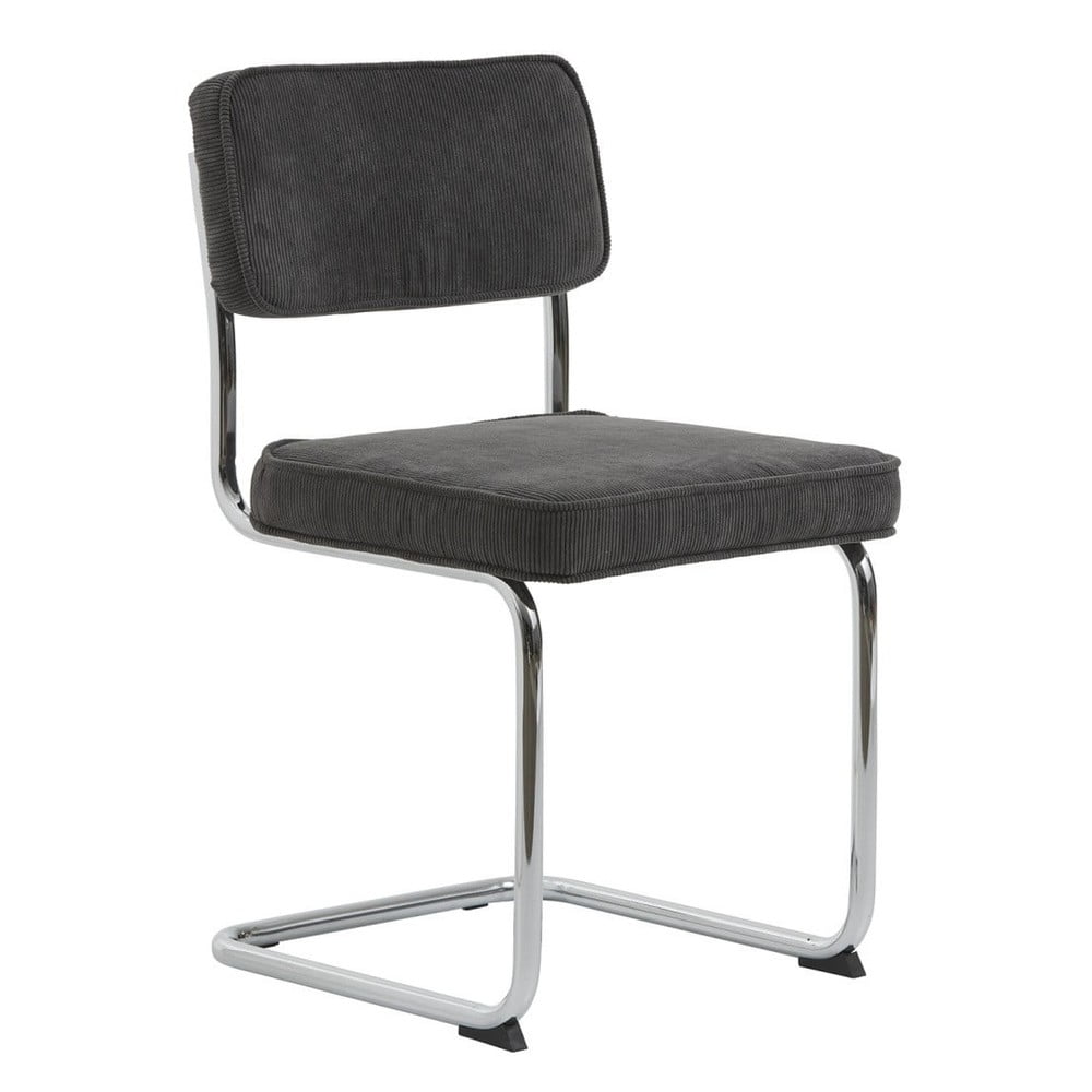 Szürke kordbársony étkezőszék Rupert – Unique Furniture