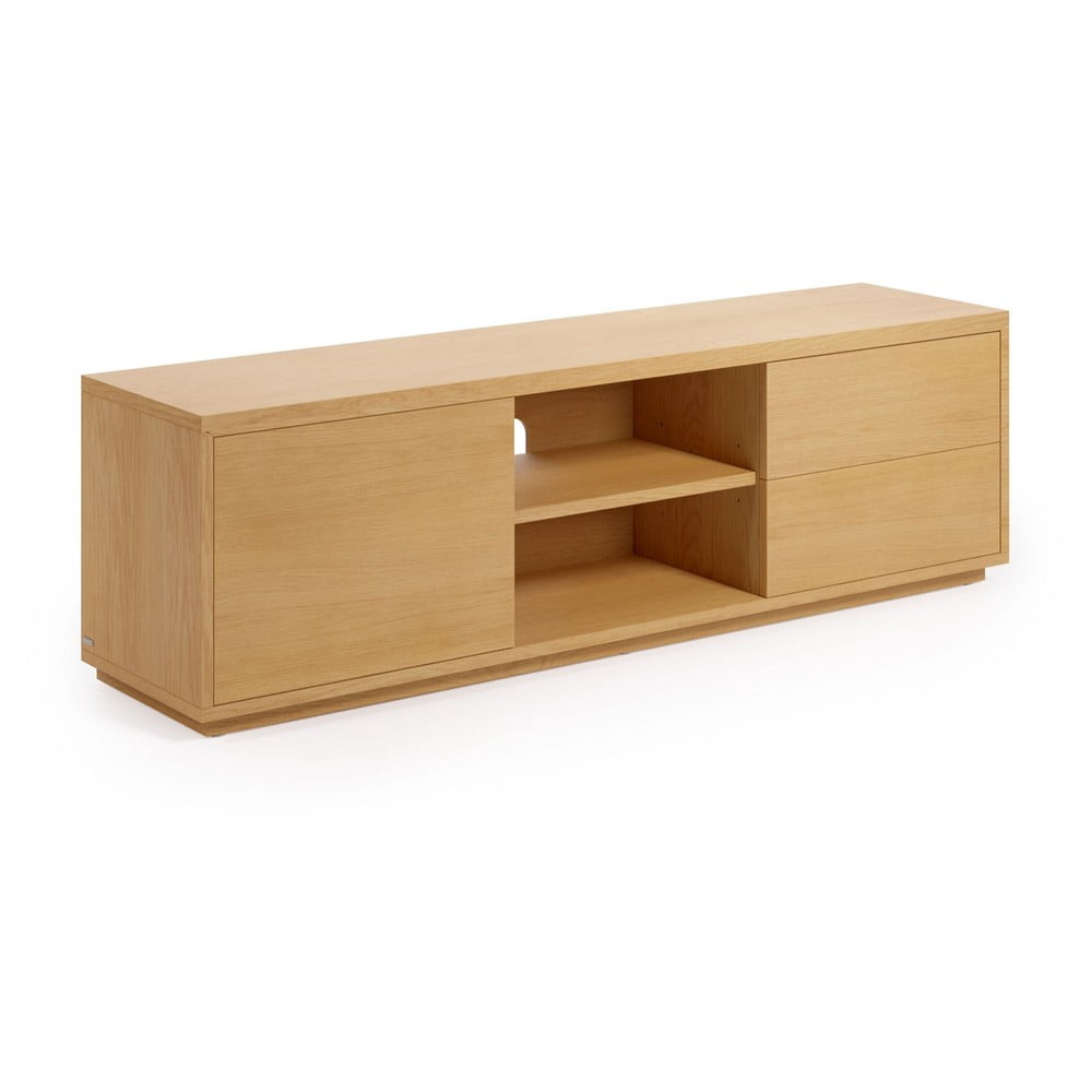 Természetes színű TV-állvány tölgyfa dekorral 150x44 cm Abilen - Kave Home
