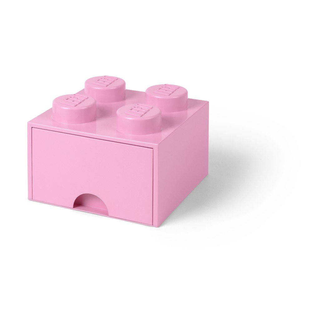 Világos rózsaszín négyszögletes tárolódoboz - LEGO®