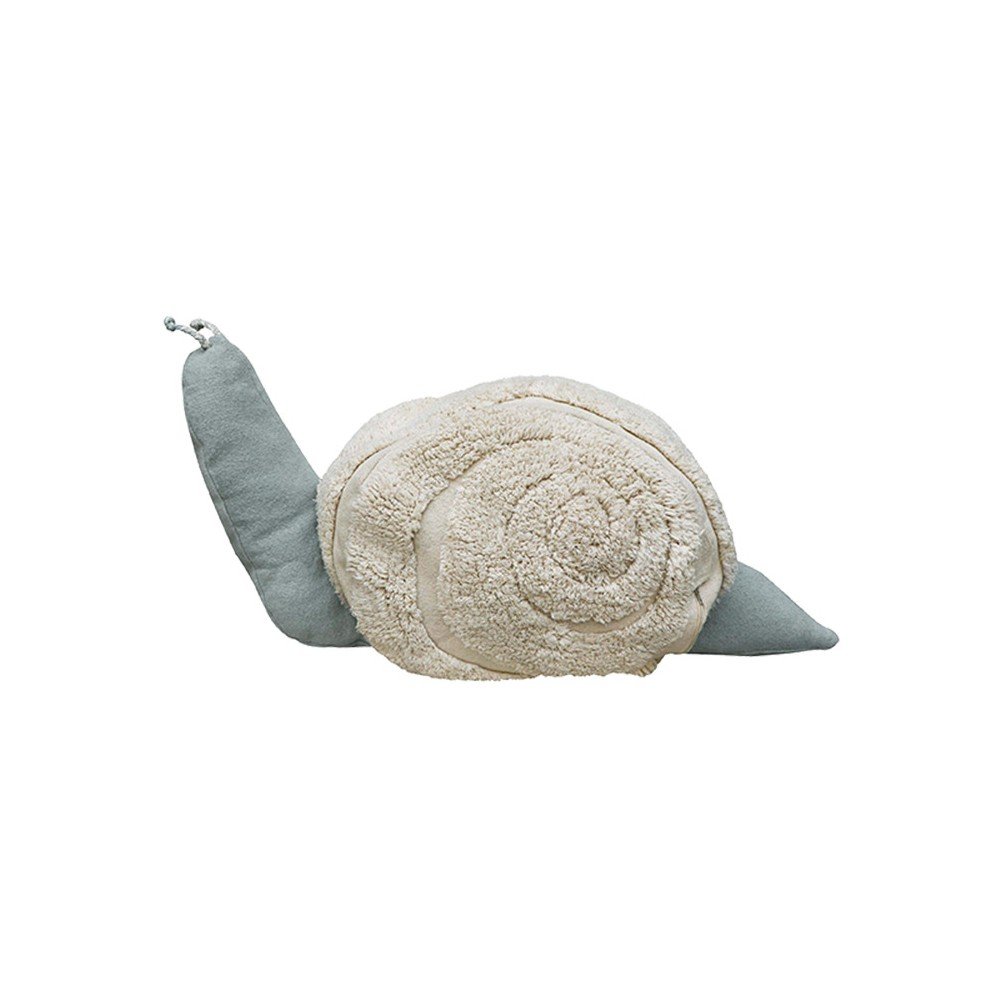 Világoszöld-krémszínű gyerek babzsákfotel Mr. Snail – Lorena Canals