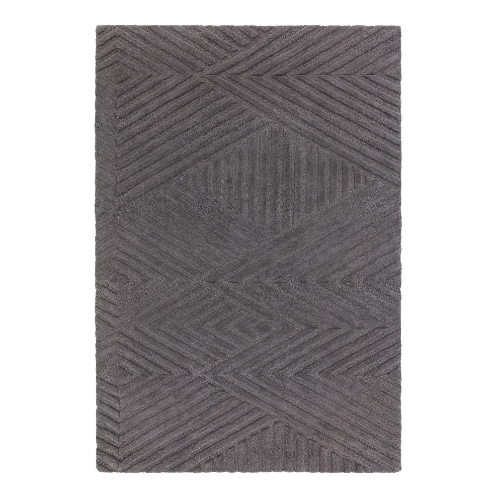 Antracitszürke gyapjú szőnyeg 160x230 cm Hague – Asiatic Carpets