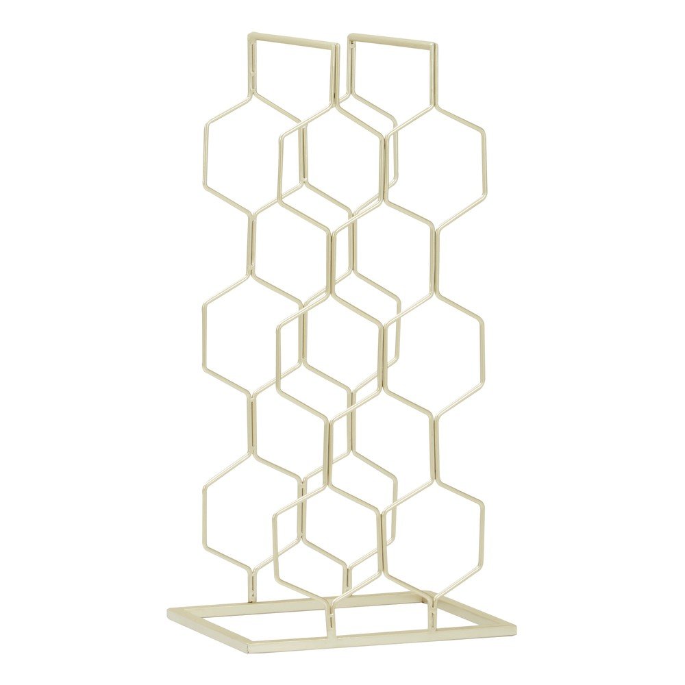 Aranyszínű fém bortartó polcos állvány