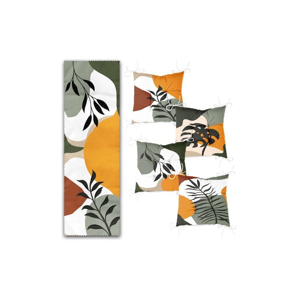 Asztali futó és székpárna szett 5 db-os Illustrated Autumn – Mila Home