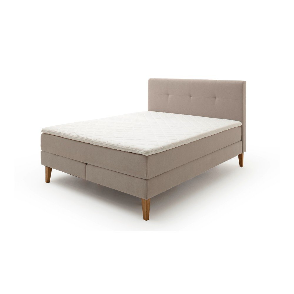 Bézs boxspring ágy 180x200 cm Stockholm – Meise Möbel