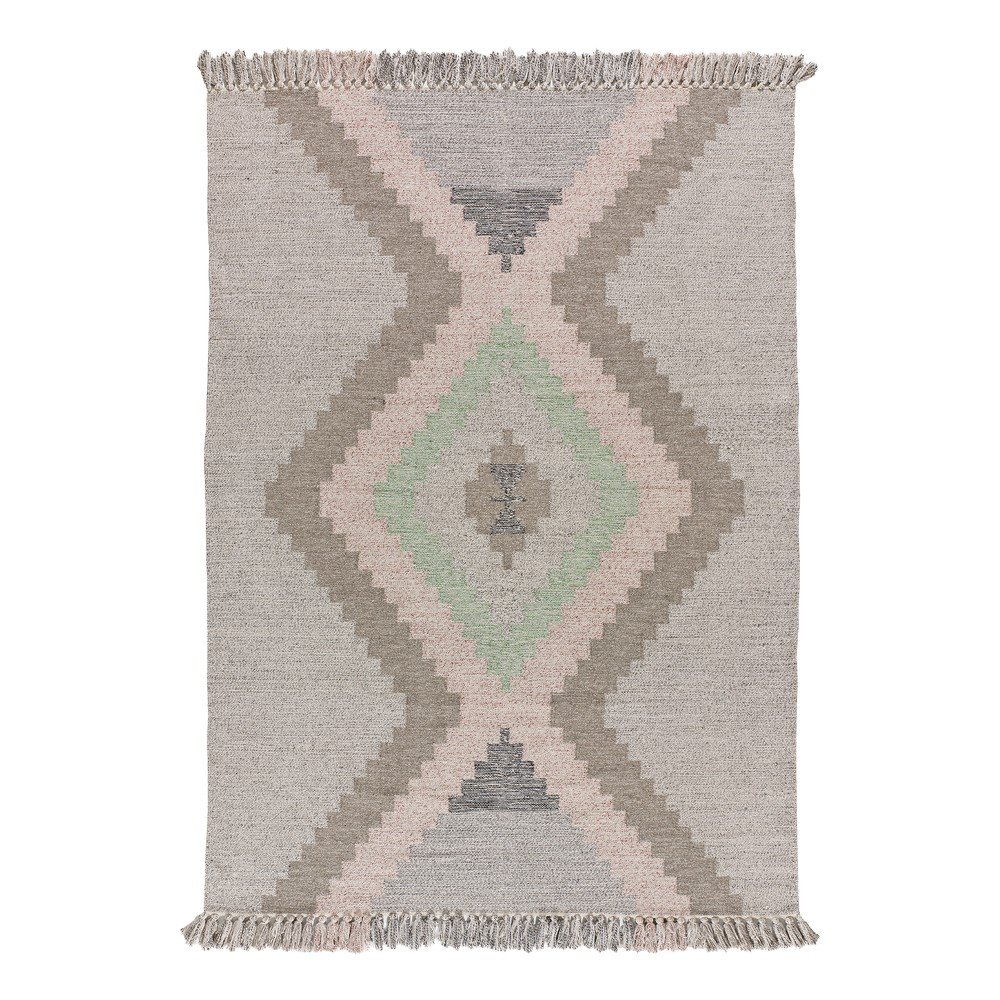 Bézs mosható kézi szövésű újrahasznosított pamut szőnyeg 120x170 cm Chandia – Universal