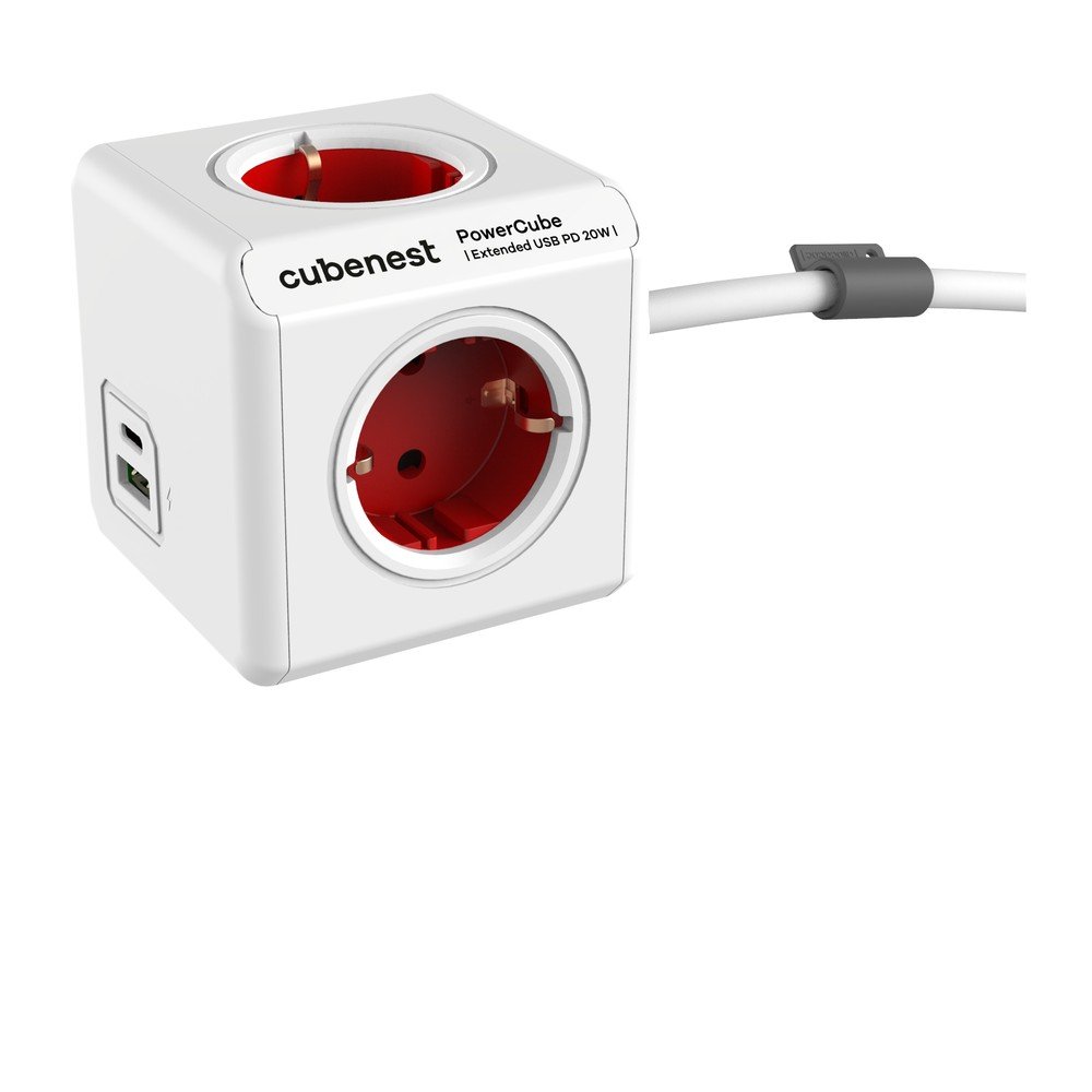 Elosztó PowerCube Extended USB Schuko – Cubenest
