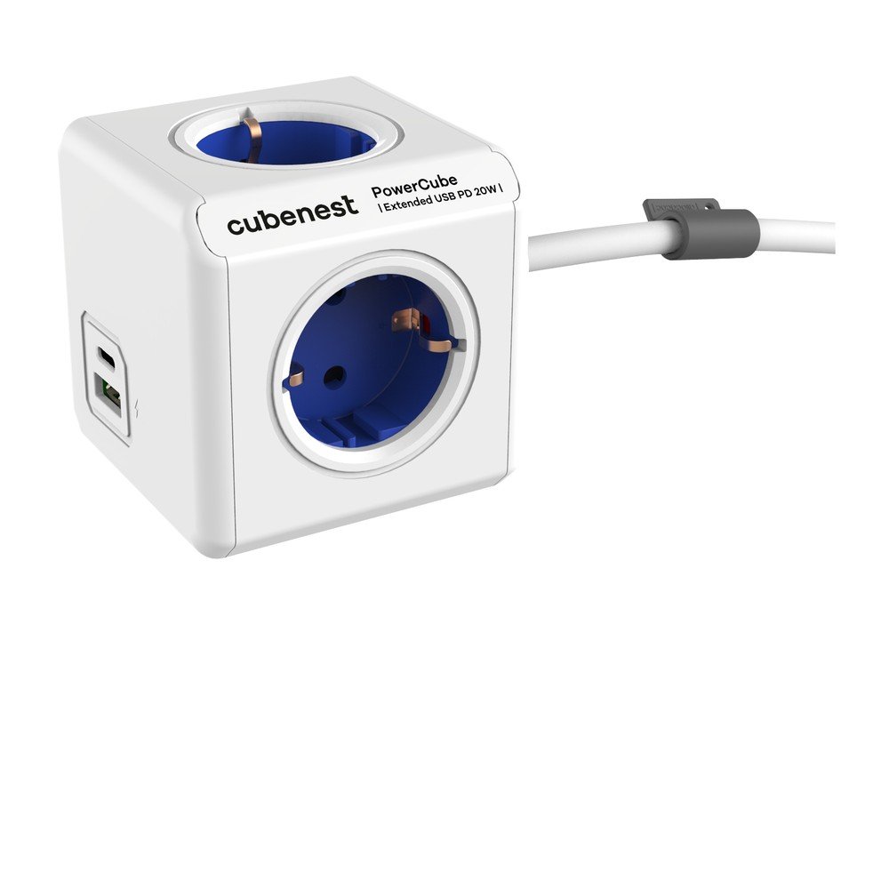 Elosztó PowerCube Extended USB Schuko – Cubenest