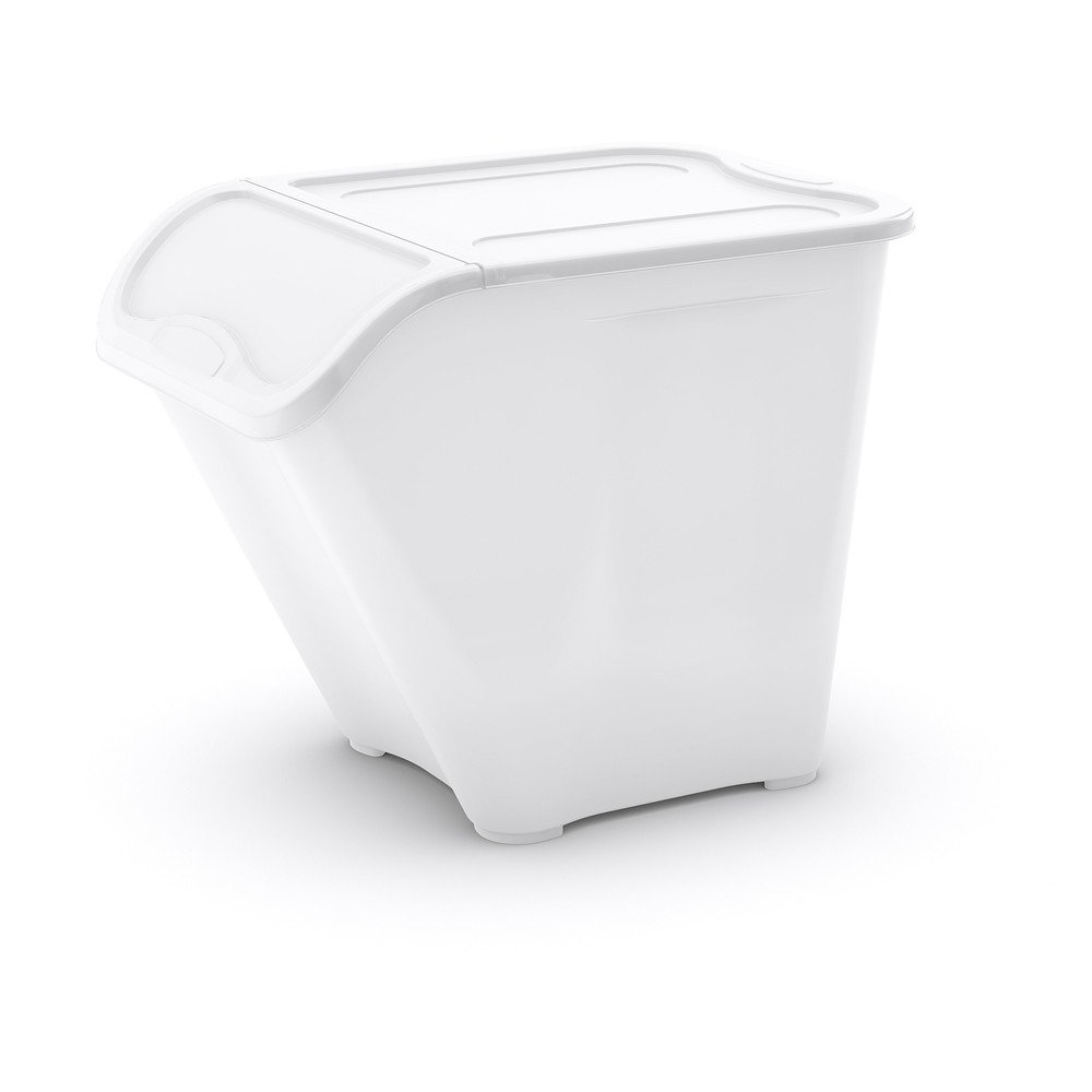 Fehér fedeles műanyag tárolódoboz 55x39x46 cm All In Box – KIS