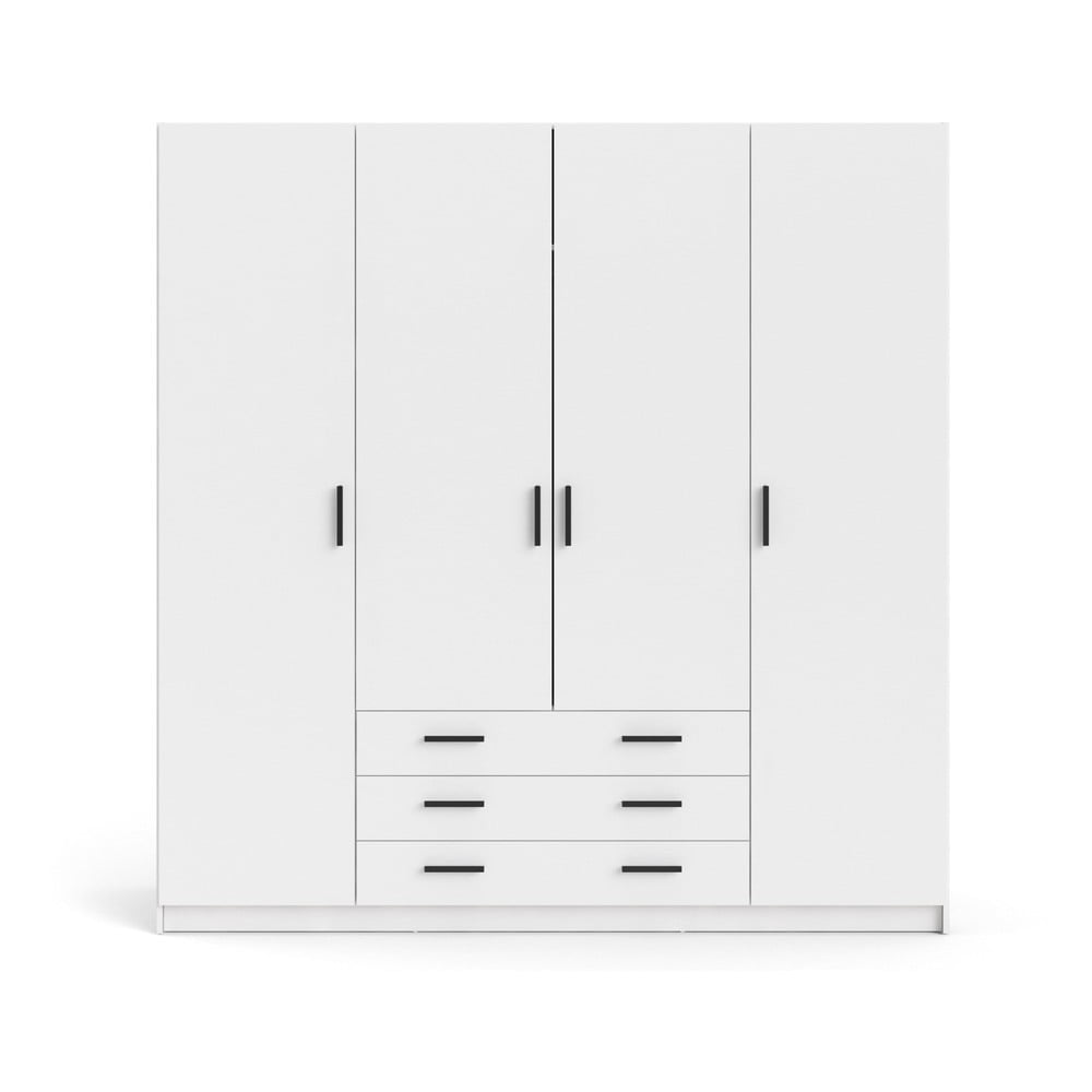 Fehér ruhásszekrény 196x200 cm Sprint – Tvilum