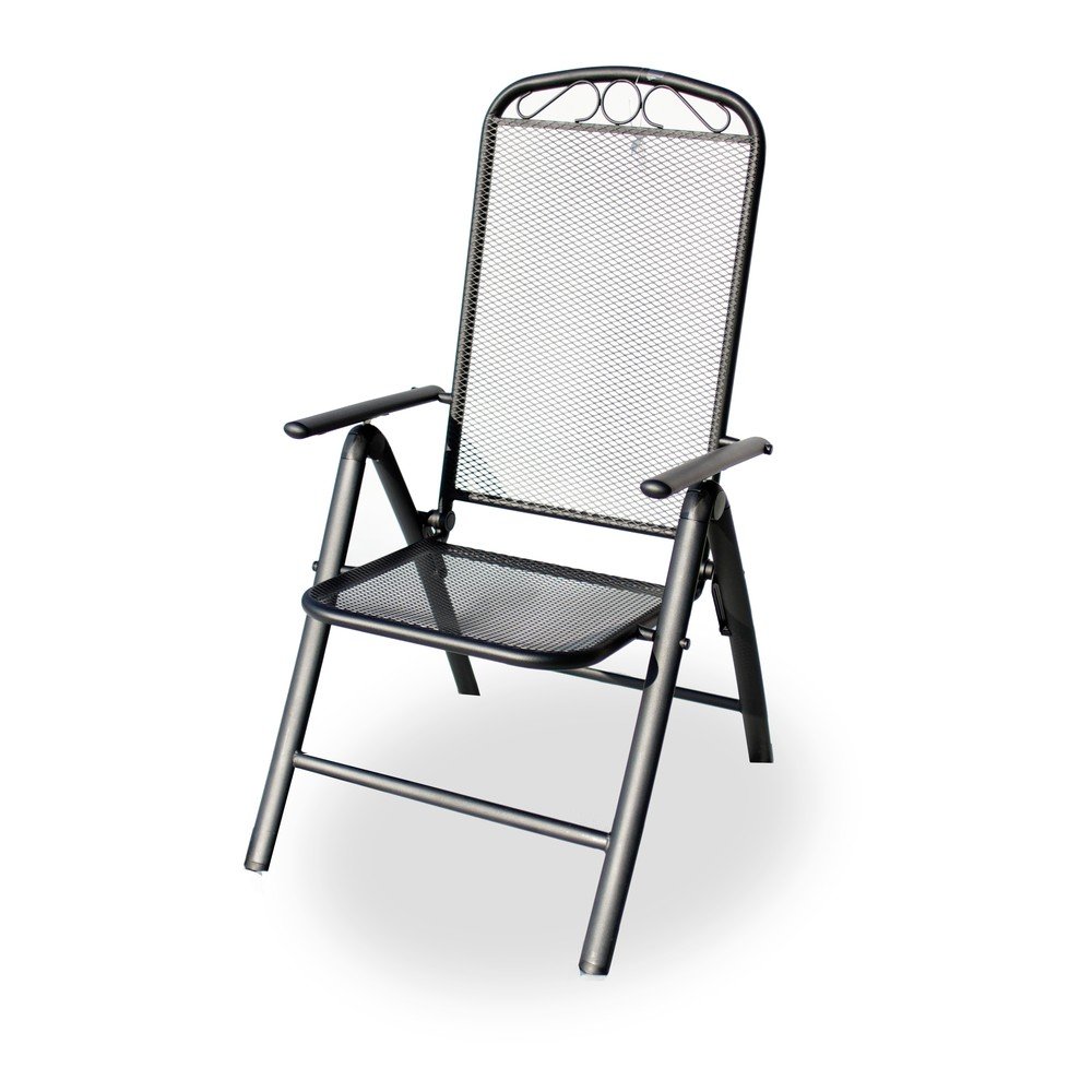 Fekete fém kerti szék – Rojaplast