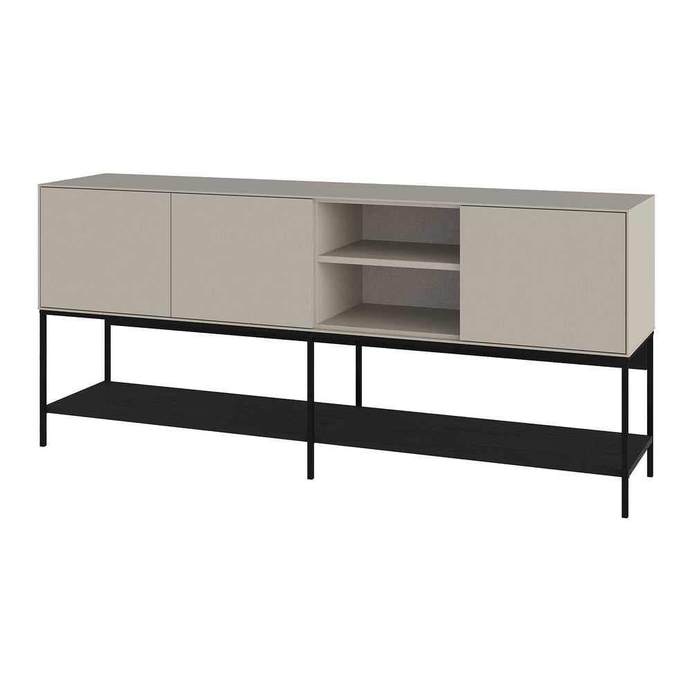 Fekete-krémszínű komód 180x80x40 cm Amira – Marckeric