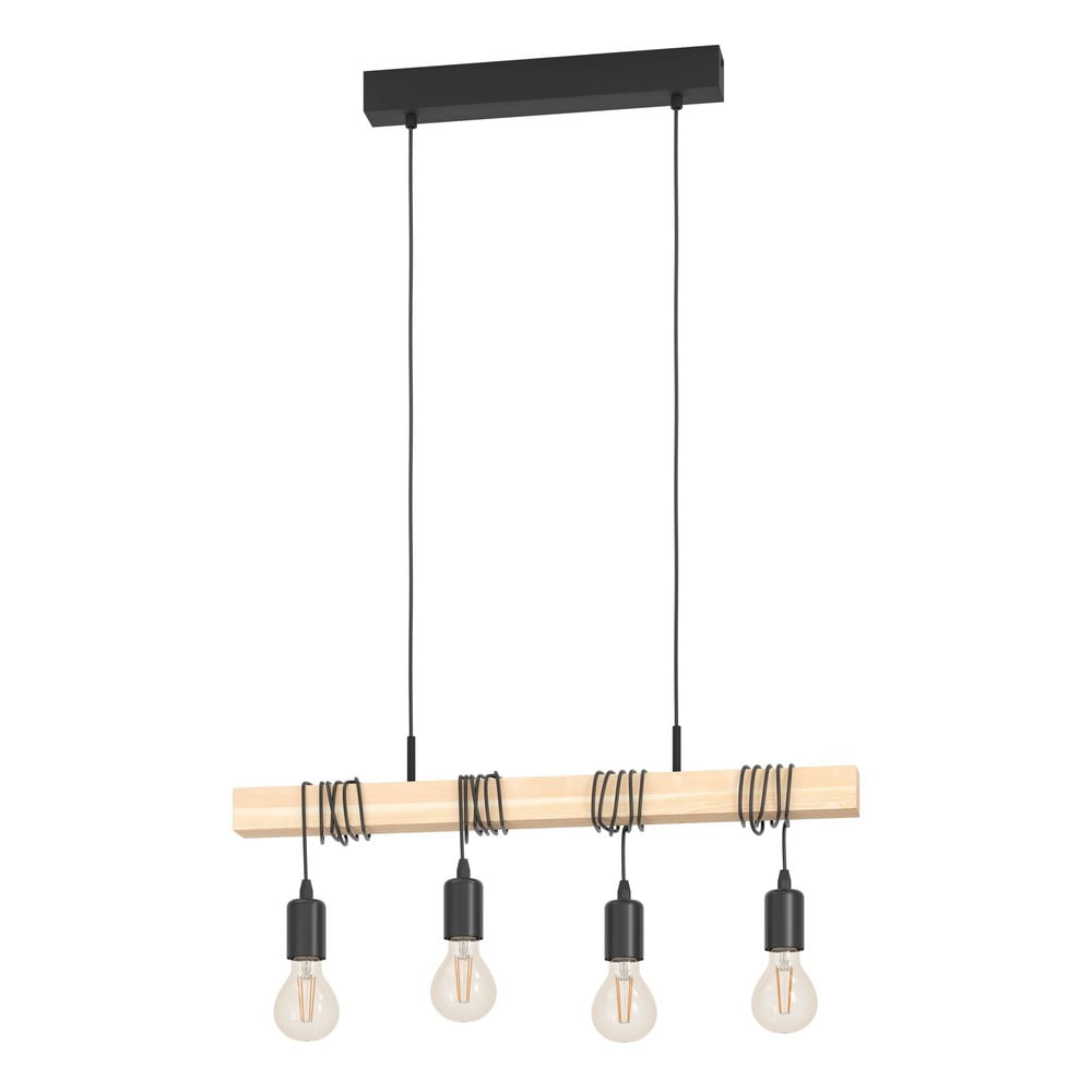 Fekete-natúr színű függőlámpa TOWNSHEND – EGLO