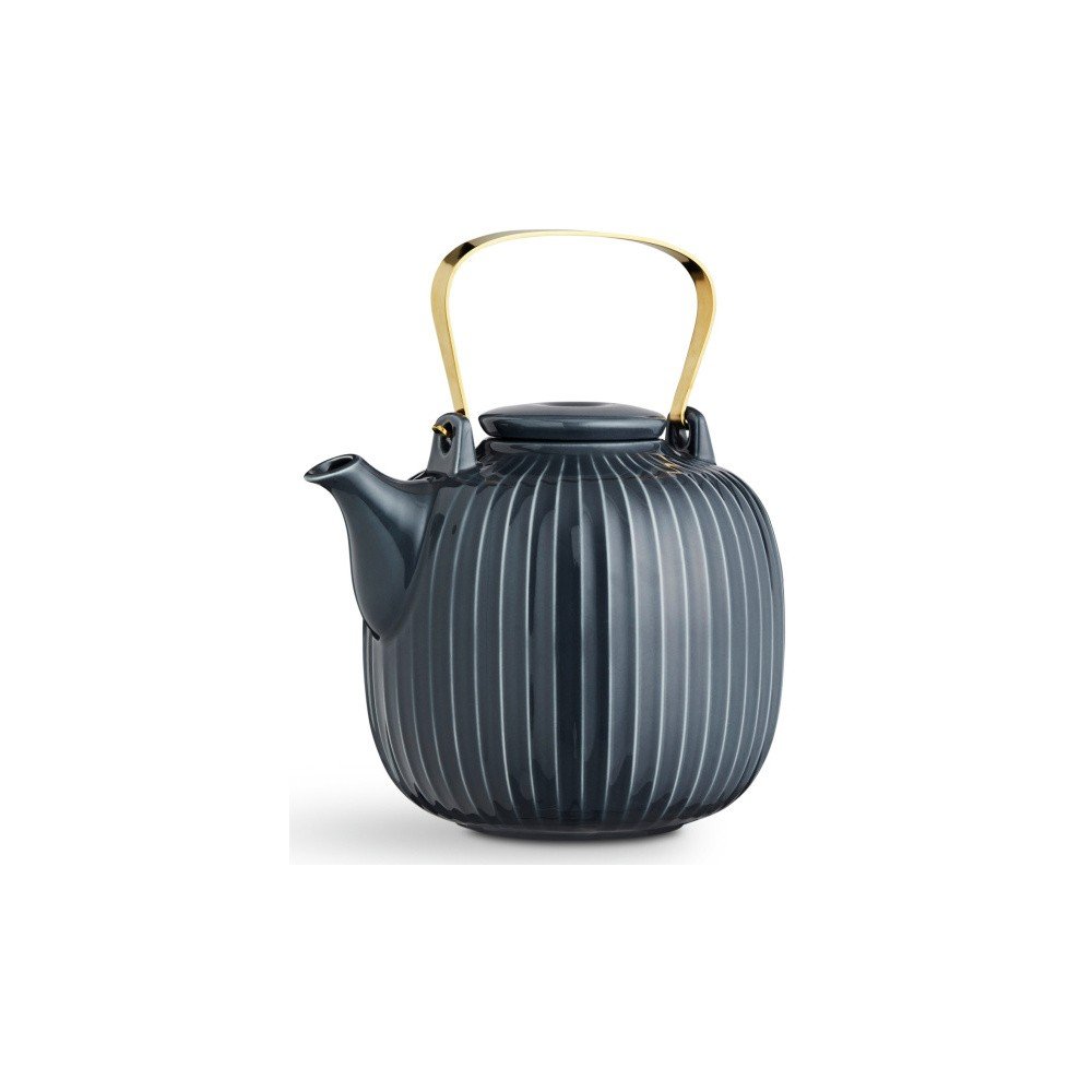 Hammershoi antracitszürke porcelán teáskanna