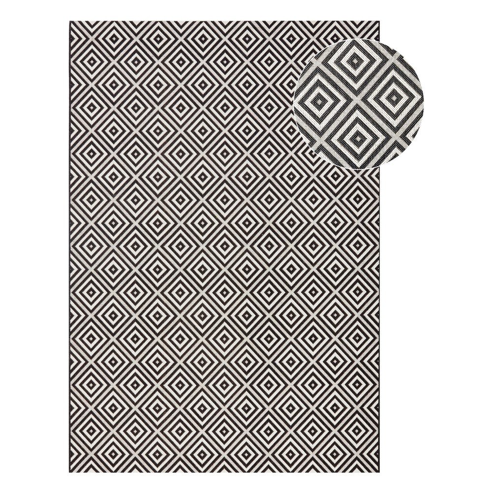 Karo fekete-fehér kültéri szőnyeg