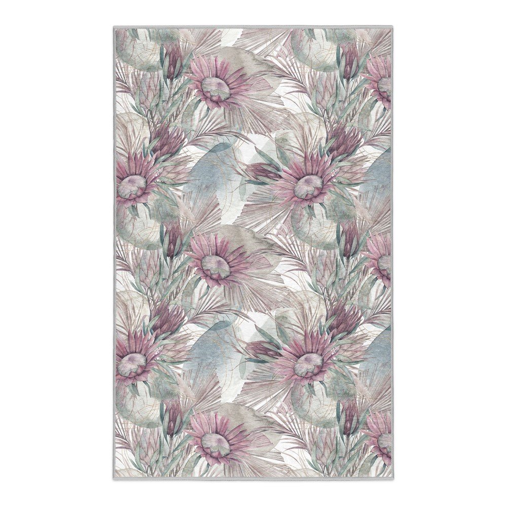 Lila-szürke mosható szőnyeg 160x230 cm Dusty Flowers – Mila Home