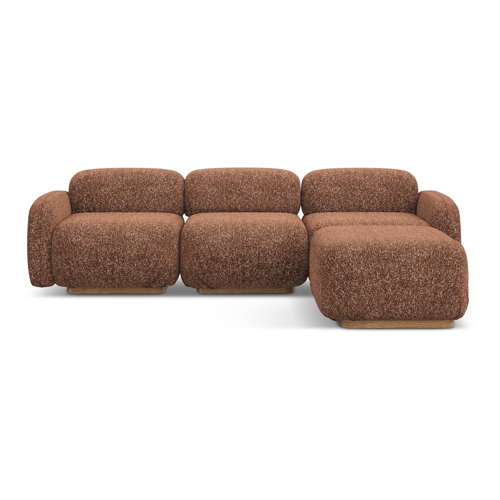 Narancssárga-barna moduláris sarokkanapé (variálható sarok) Ailani – Makamii