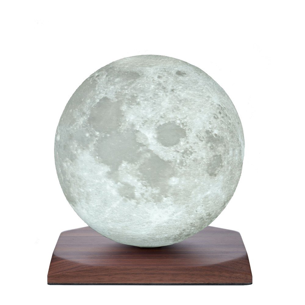 Sötétbarna diófa LED asztali lámpa (magasság 19