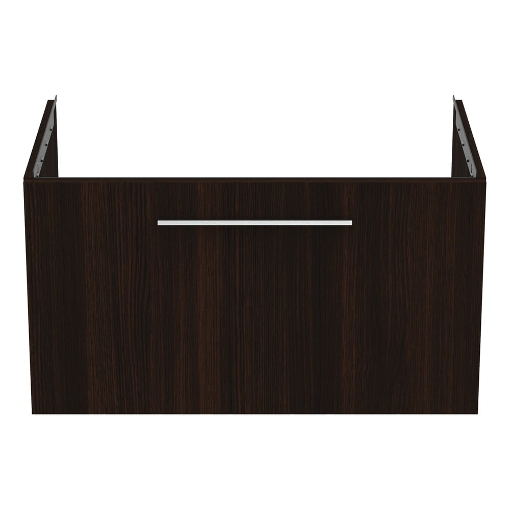 Sötétbarna fali mosdó alatti szekrény tölgyfa dekorral 80x44 cm i.Life B – Ideal Standard