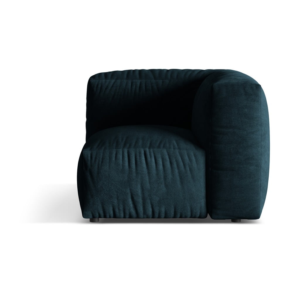 Sötétkék bársony kanapé modul (variálható sarok) Martina – Micadoni