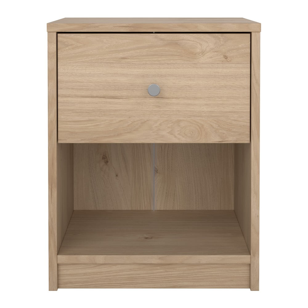 Természetes színű éjjeliszekrény tölgyfa dekorral May - Tvilum