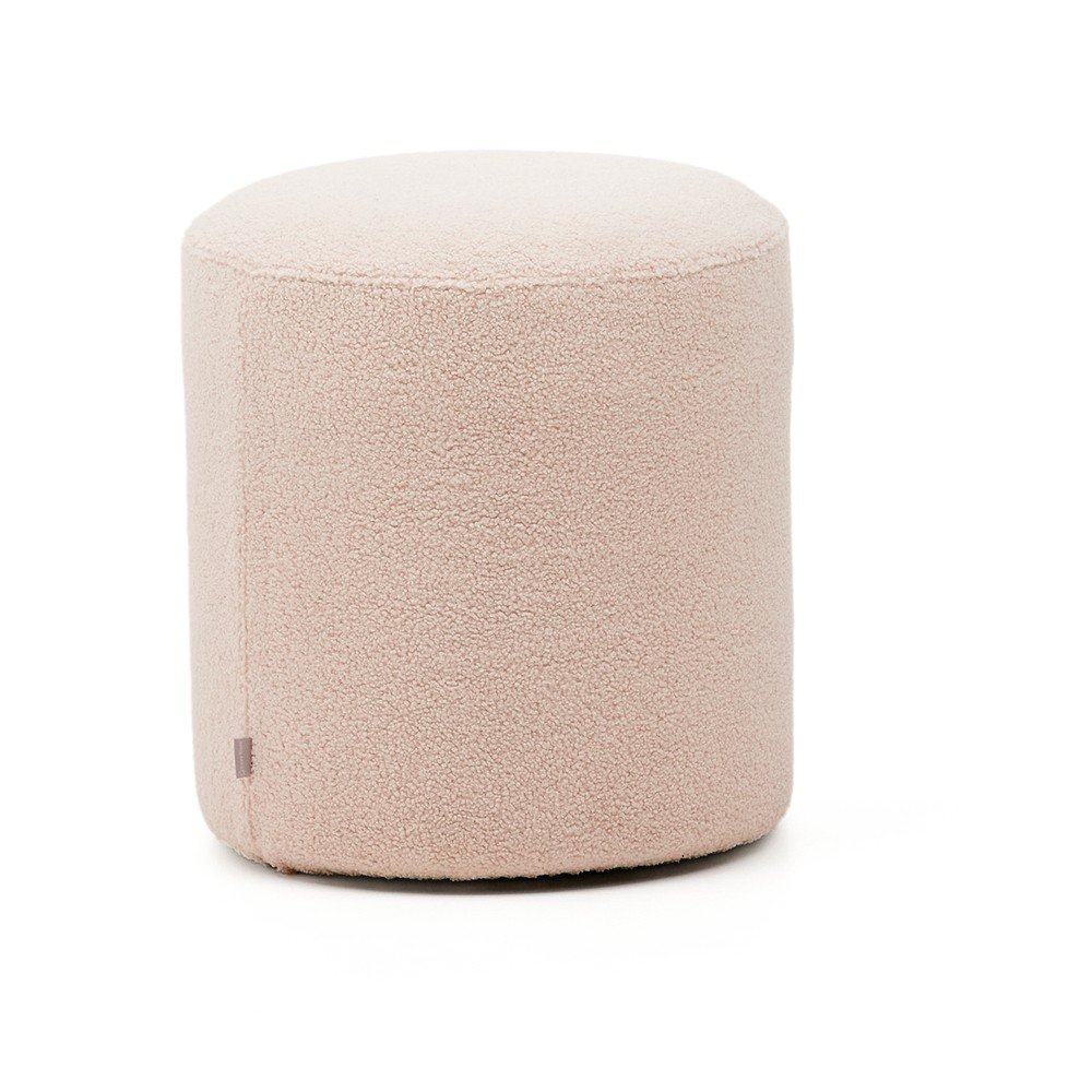 Világos rózsaszín buklé puff Kaeli – Kave Home