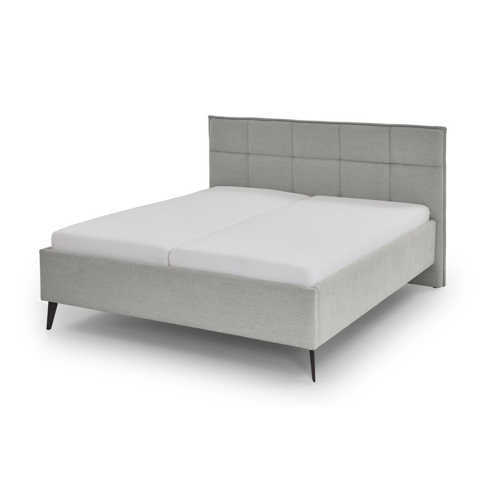 Világosszürke franciaágy 200x200 cm Paulo – Meise Möbel
