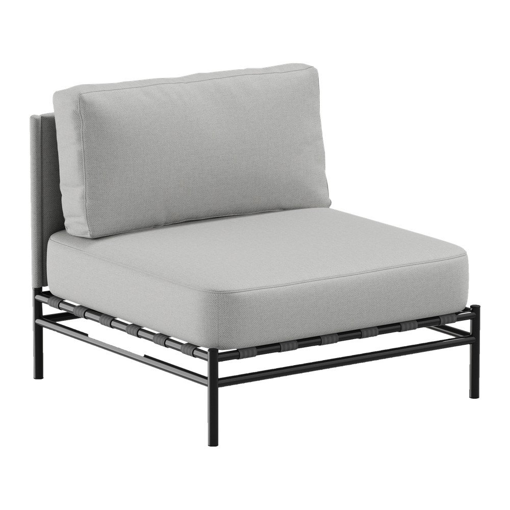 Világosszürke kerti kanapé modul (középső rész) Dandy – Sit Sit