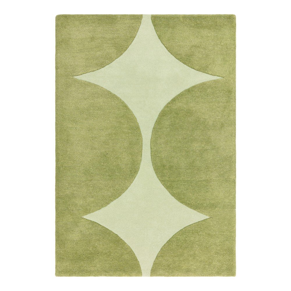 Zöld kézi szövésű gyapjú szőnyeg 120x170 cm Canvas – Asiatic Carpets