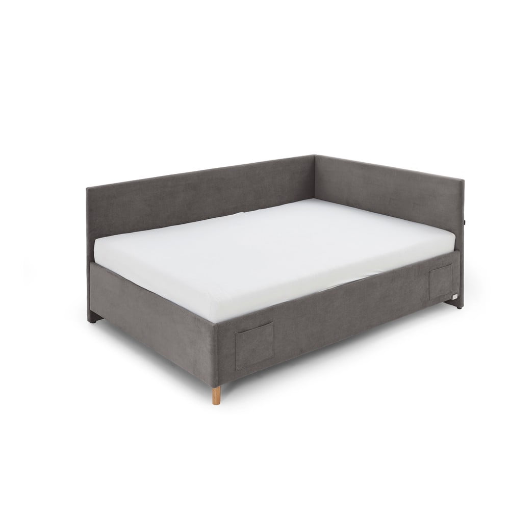 Antracitszürke  ágyneműtartós sarok gyerekágy 140x200 cm Cool – Meise Möbel