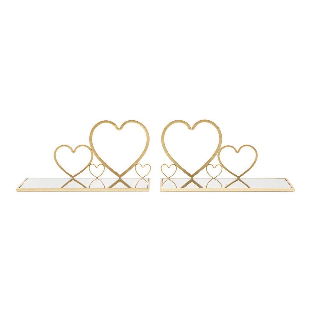 Aranyszínű éjjeliszekrény Hearts – Mauro Ferretti