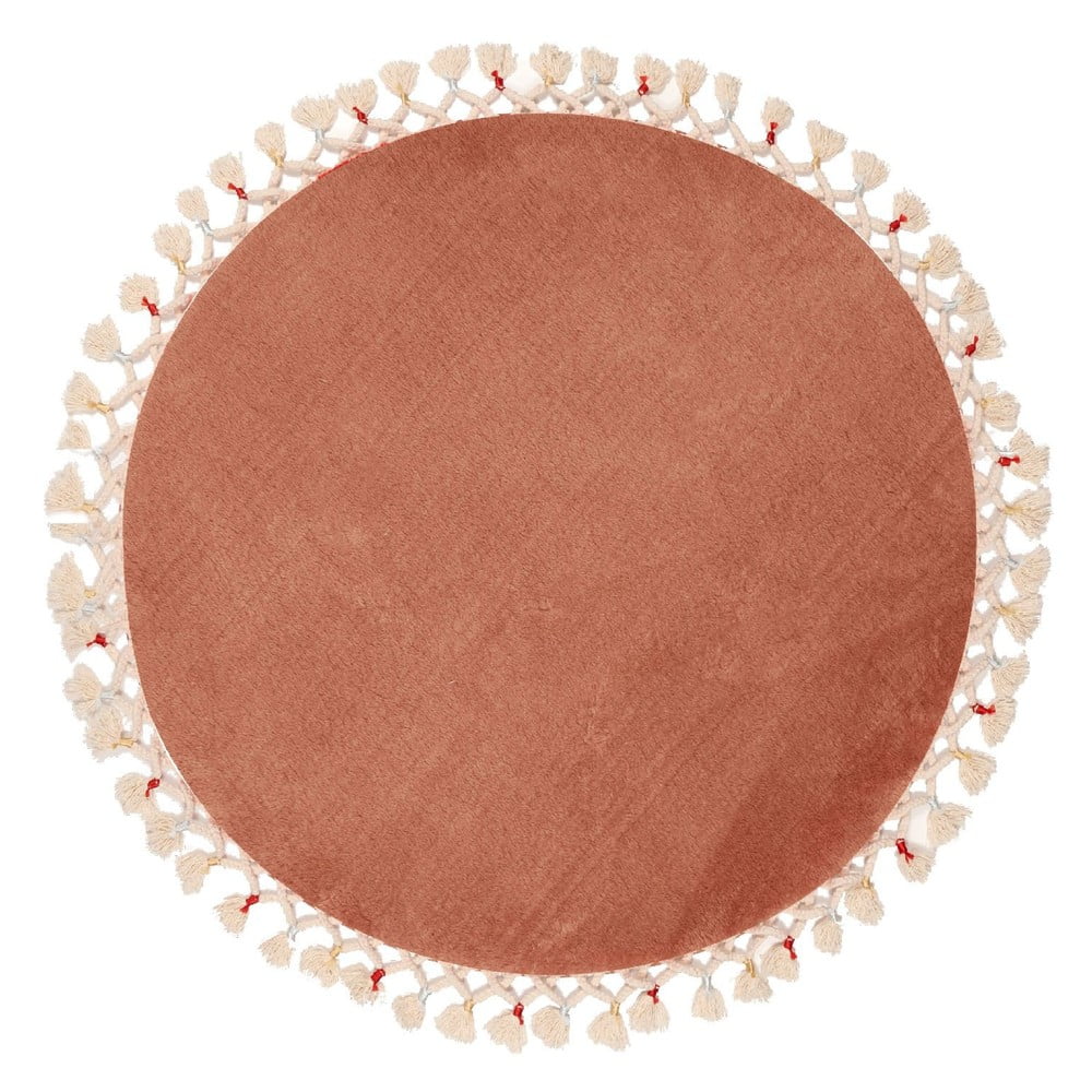 Barna fürdőszobai kilépő ø 80 cm Tuft – Foutastic