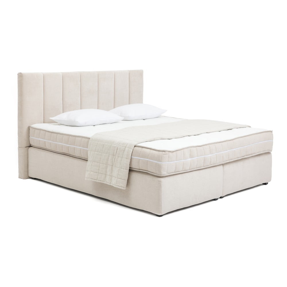 Bézs boxspring ágy 180x200 cm Olia Bold Line – Bonami Selection