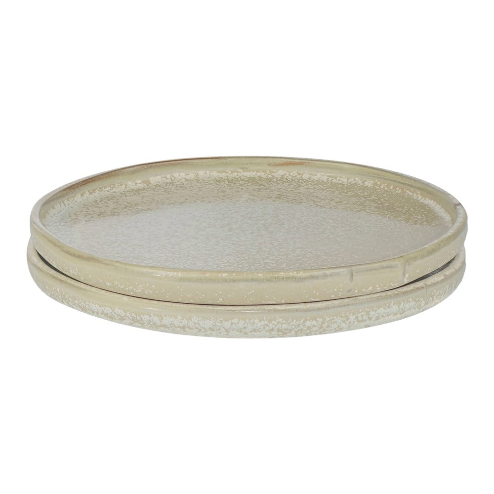 Bézs kő tányér készlet 2 db-os ø 20 cm Sand Grain – Mette Ditmer Denmark