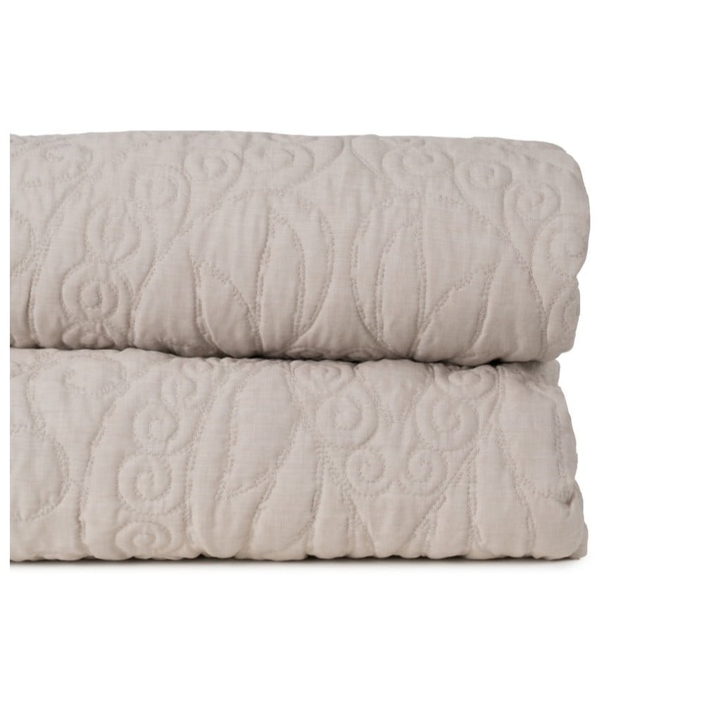 Bézs steppelt ágytakaró 180x260 cm – Ixia