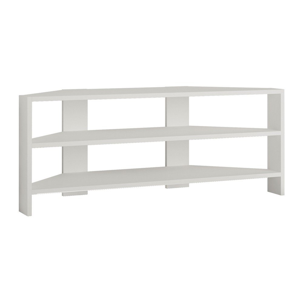 Fehér TV-állvány 110x45x36 cm Thales Corner – Kalune Design