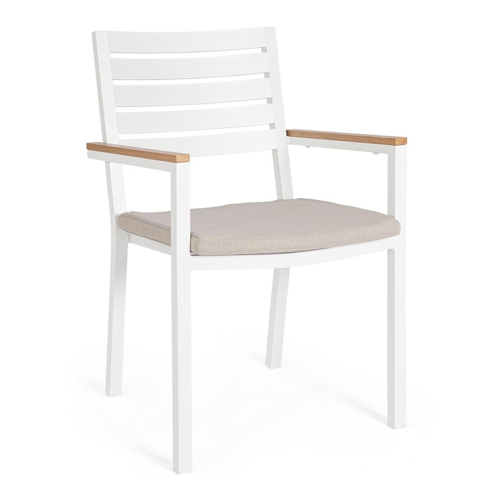 Fehér fém kerti szék szett 4 db-os Henna   – Bizzotto