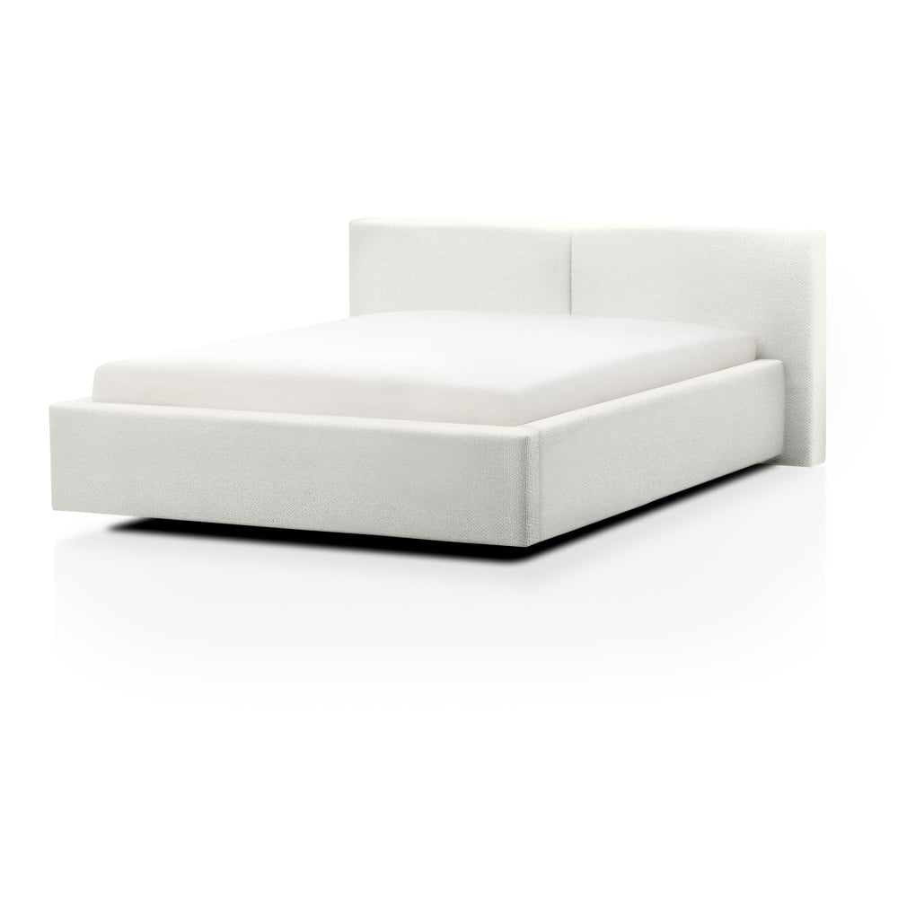 Fehér kárpitozott franciaágy ágyrács nélkül 140x200 cm Cube – Meise Möbel