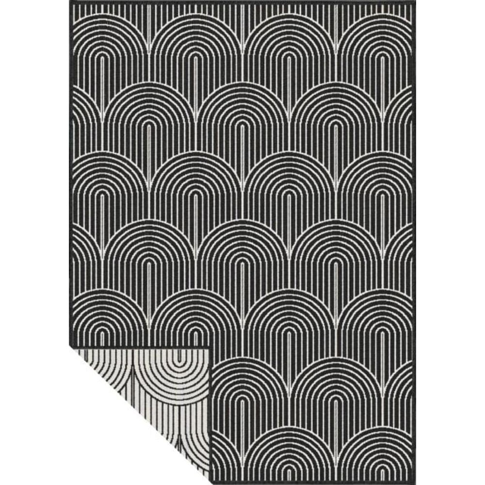 Fekete-fehér kültéri szőnyeg 80x150 cm Pangli Black – Hanse Home