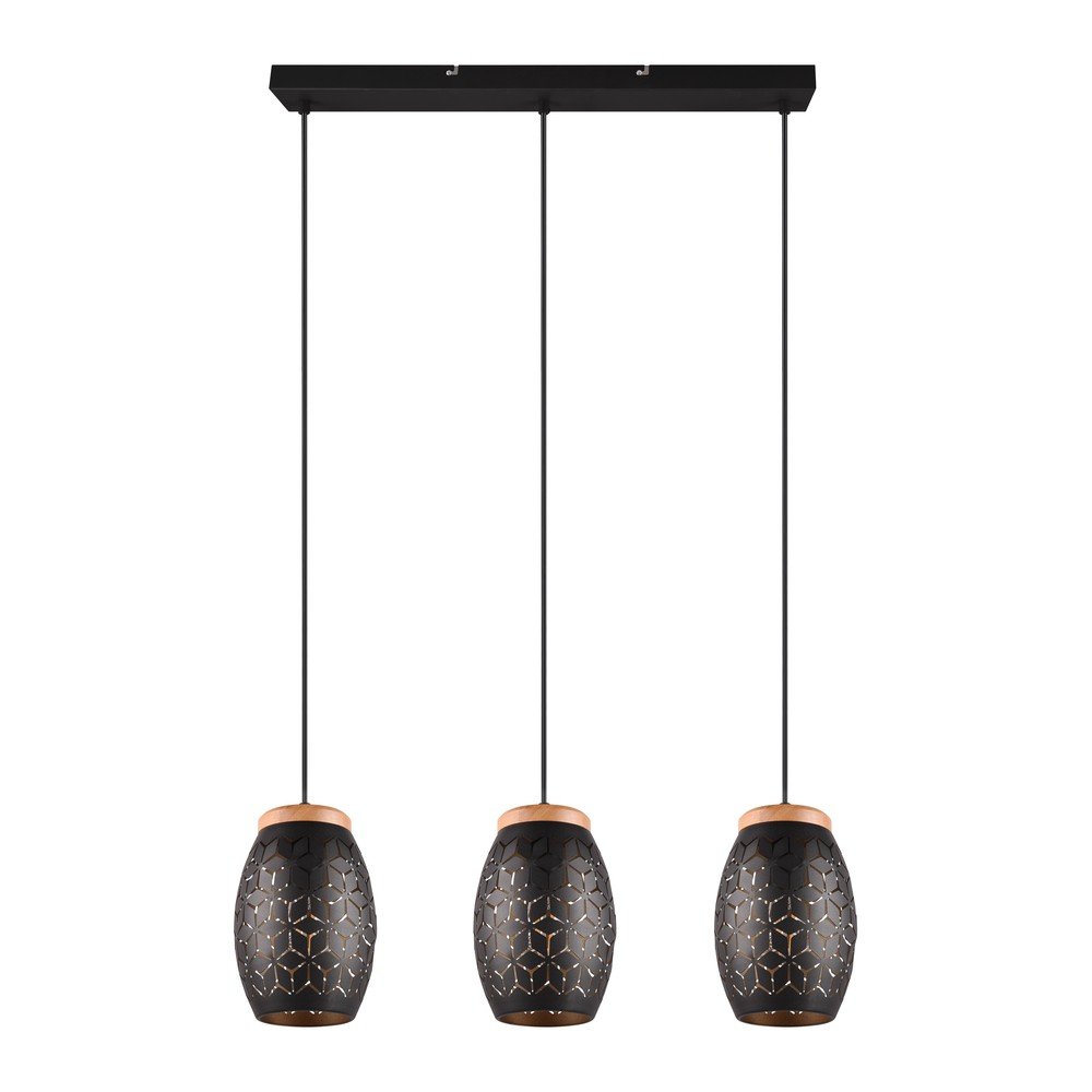 Fekete függőlámpa ø 15 cm Bidar – Trio
