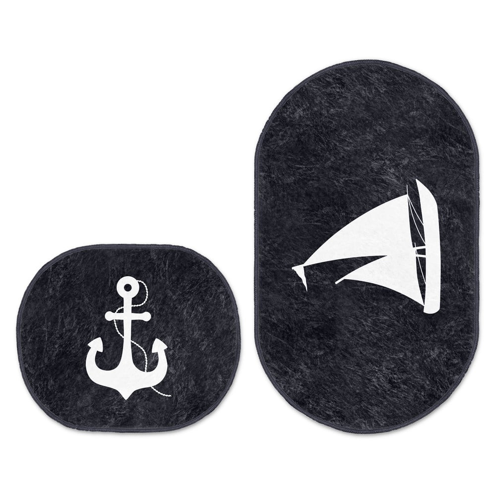 Kék fürdőszobai kilépő szett 2 db-os 60x100 cm – Mila Home