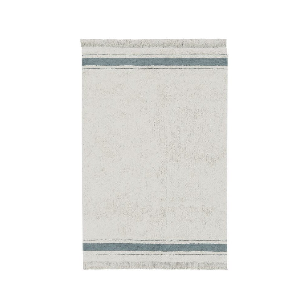 Kék-krémszínű mosható kézi szövésű pamut szőnyeg 140x200 cm Gastro Vintage Blue – Lorena Canals