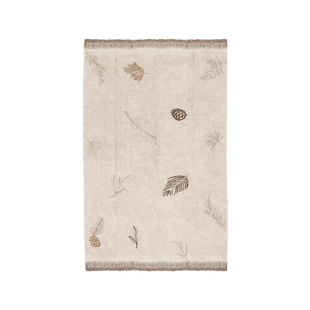Krémszínű mosható kézi szövésű pamut gyerek szőnyeg 140x200 cm Pine Forest – Lorena Canals