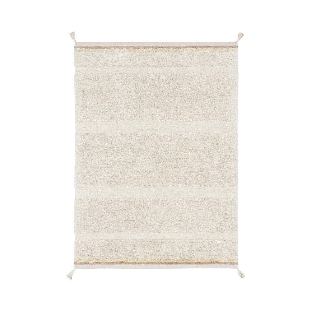Krémszínű mosható kézi szövésű pamut szőnyeg 170x240 cm Bloom Natural – Lorena Canals