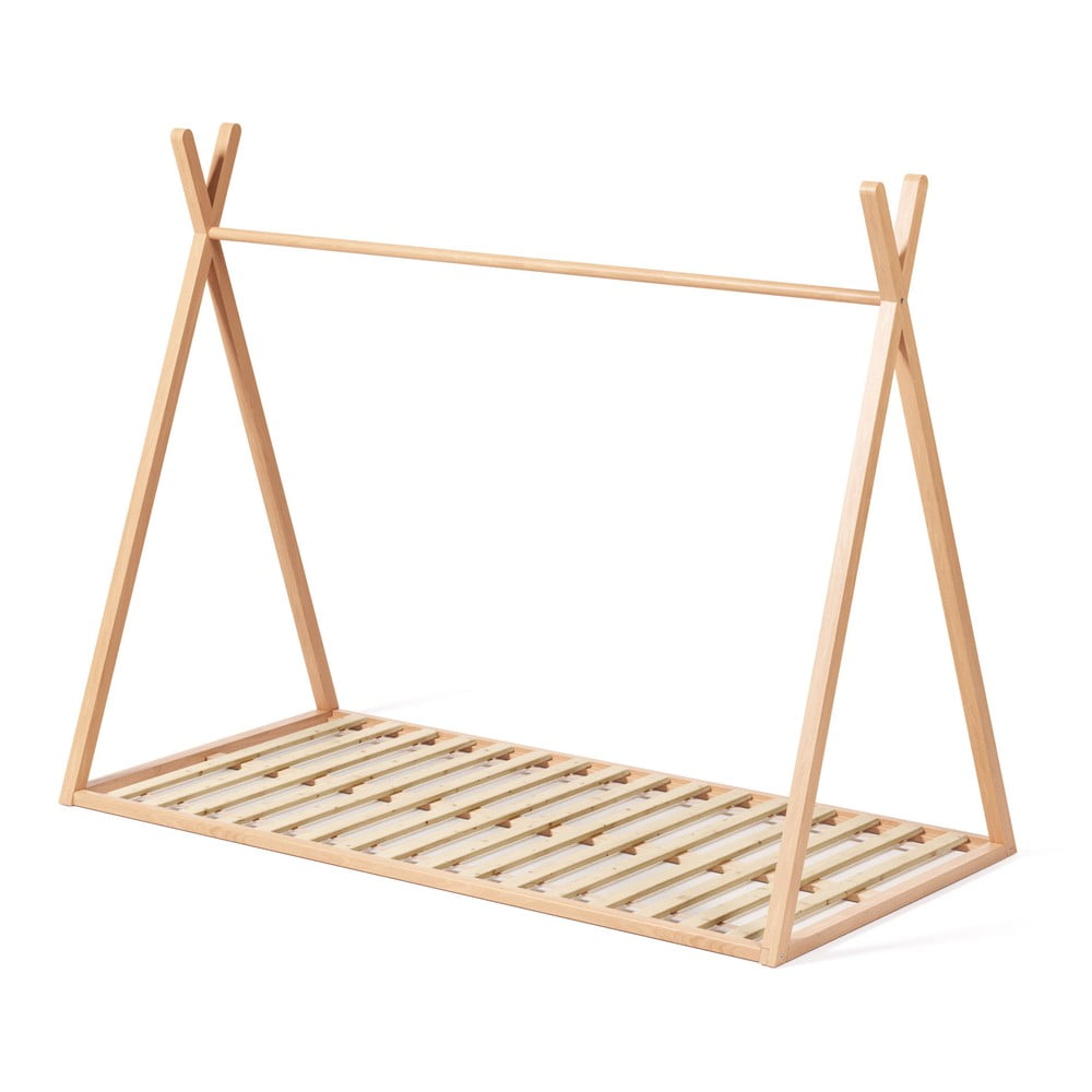 Natúr színű bükkfa házikó alakú gyerekágy ágyráccsal 90x190 cm Maralis – Kave Home