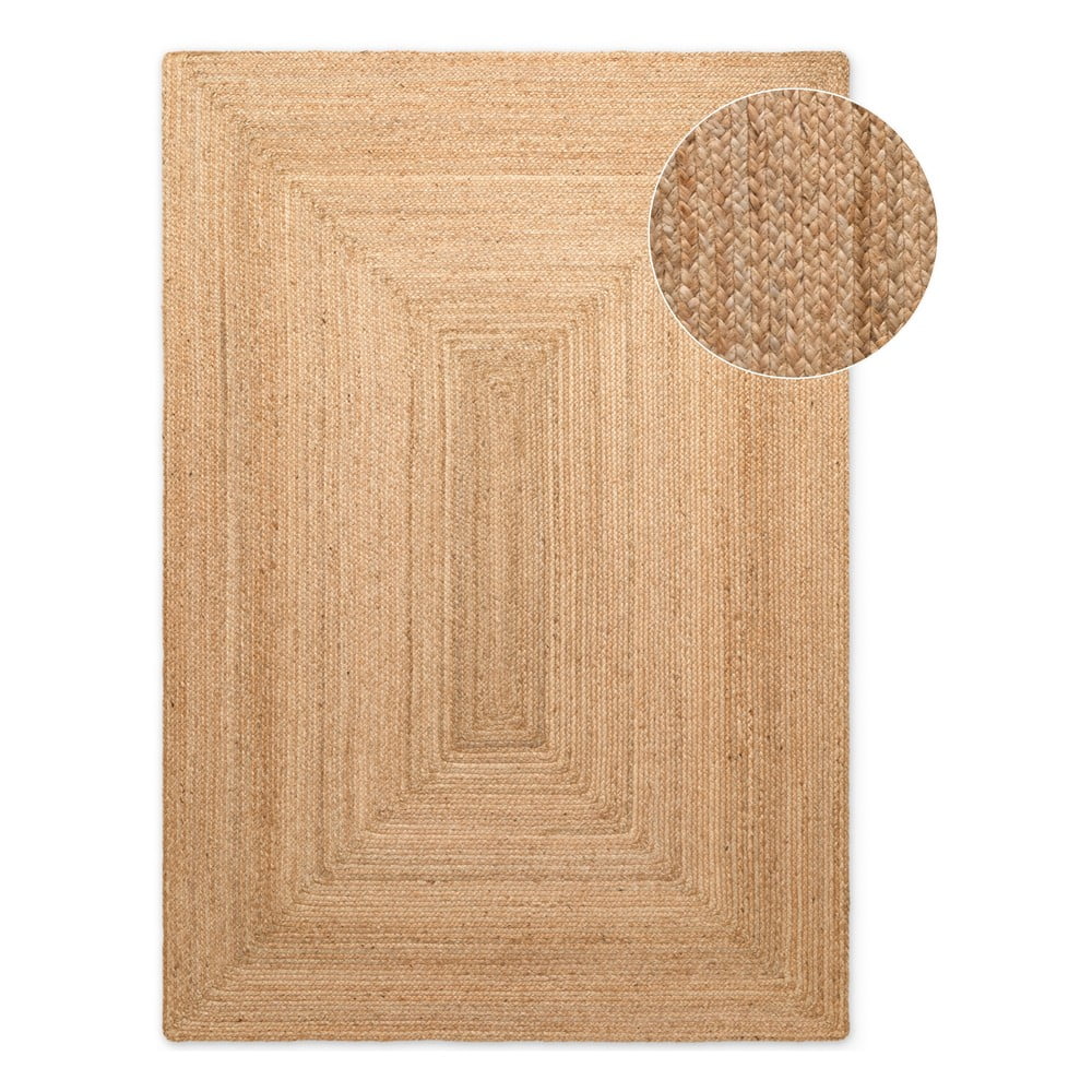 Natúr színű kétoldalas kézi szövésű juta szőnyeg 160x230 cm Sharmila Natural Brown – Hanse Home
