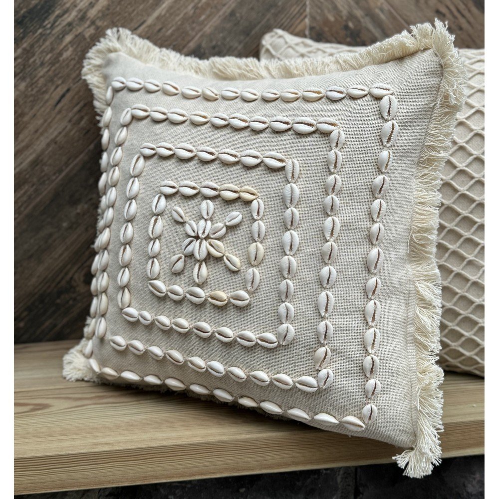 Pamut párnahuzat 43x43 cm Seashells – Mioli Decor