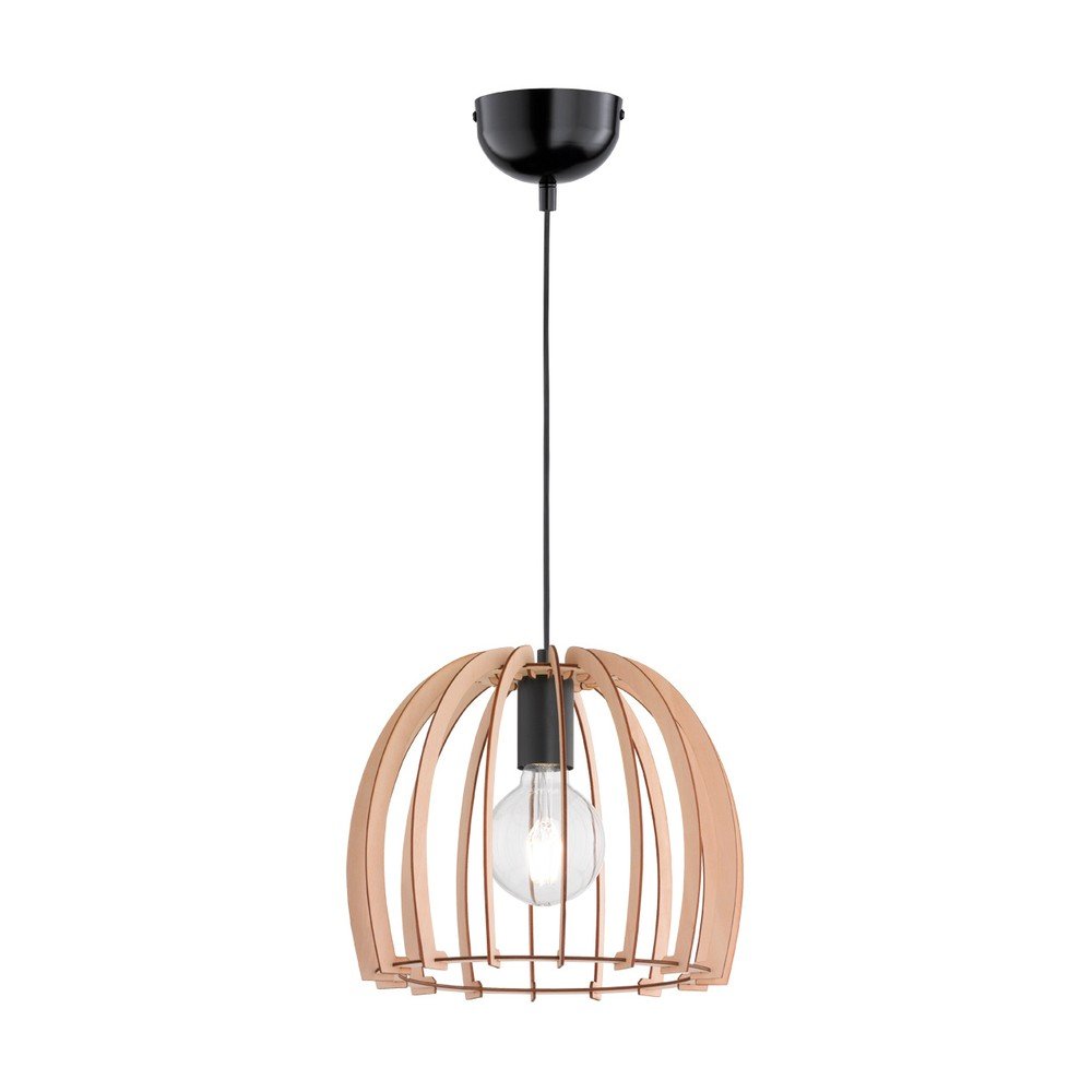 Pendant Wood bézs fa-fém függőlámpa